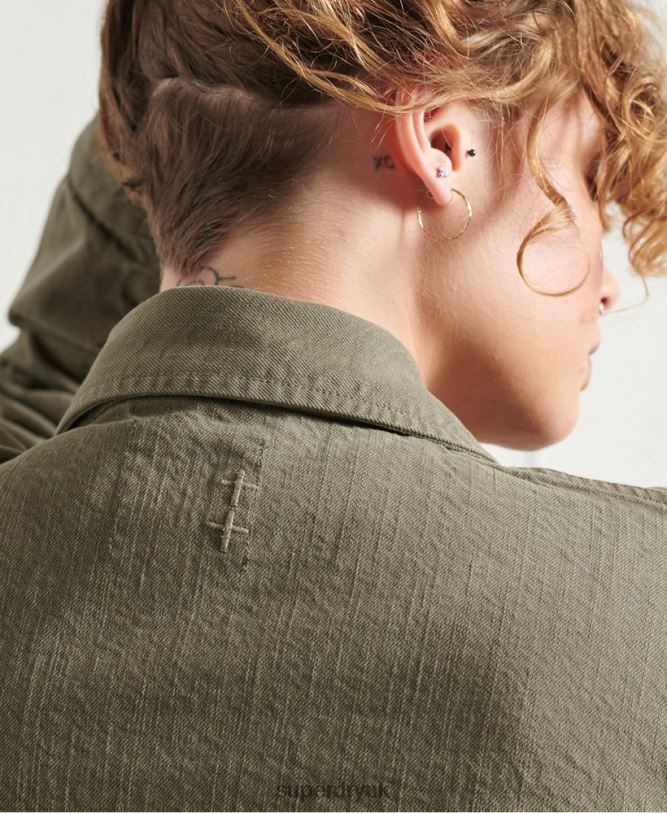 Limited Edition Dry Artist Jacket Women Khaki Clothing Superdry 66N8N5690