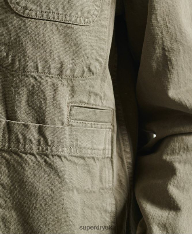 Limited Edition Dry Artist Jacket Women Khaki Clothing Superdry 66N8N5690