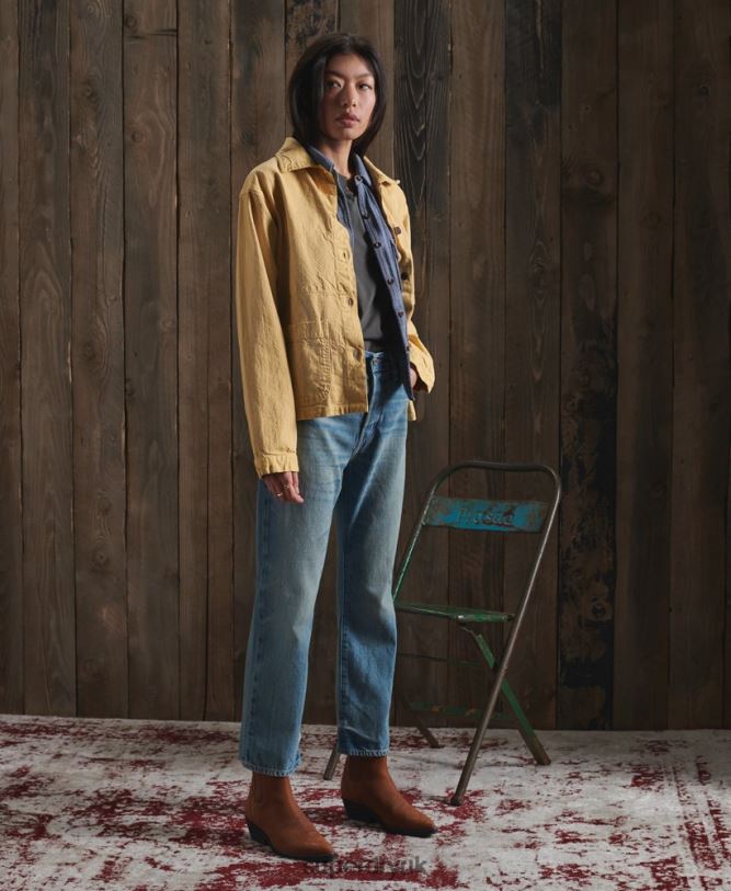 Limited Edition Dry Artist Jacket Women Yellow Clothing Superdry 66N8N5683