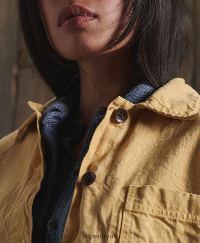 Limited Edition Dry Artist Jacket Women Yellow Clothing Superdry 66N8N5683