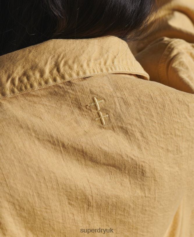 Limited Edition Dry Artist Jacket Women Yellow Clothing Superdry 66N8N5683