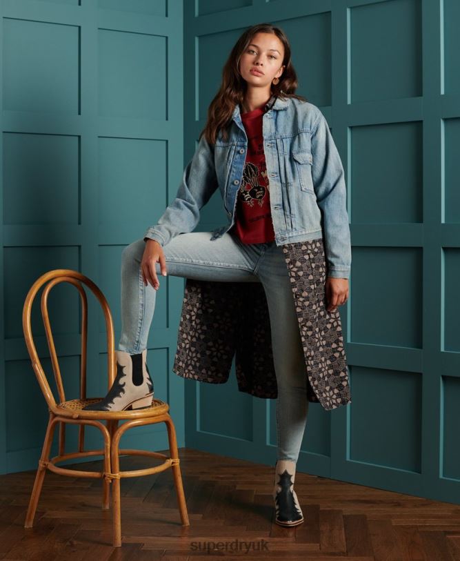 Limited Edition Dry Japanese Worker jacket Women Blue Clothing Superdry 66N8N3846