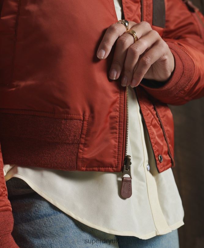 Limited Edition Dry Reversible Jacket Women Red Clothing Superdry 66N8N5551