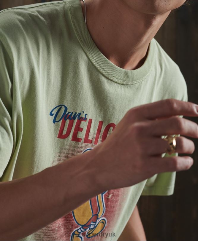 Limited Edition Dry Wit T-Shirt Men White Clothing Superdry 66N8N4980