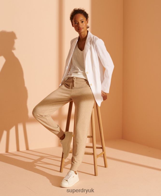 Limited Edition Hemp Blazer Women White Clothing Superdry 66N8N5540