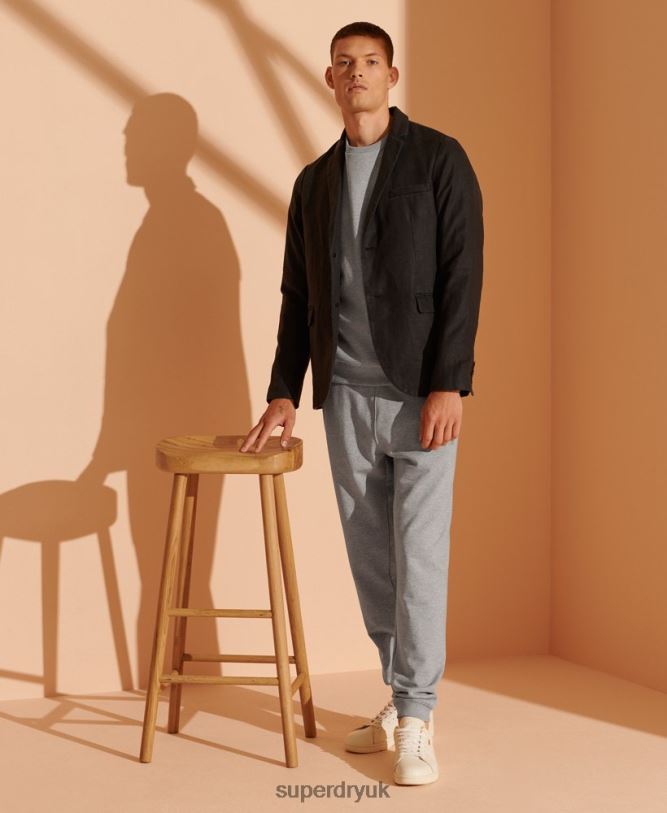 Limited Edition Organic Cotton Sweatshirt Men Light Grey Clothing Superdry 66N8N5220