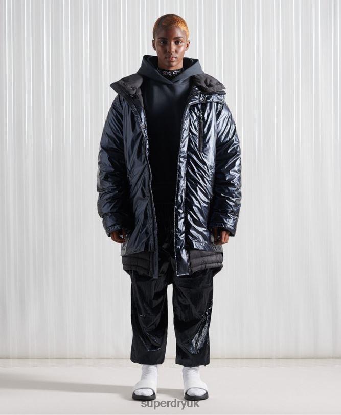 Limited Edition SDX Box Drop Hoodie Men Dark Blue Clothing Superdry 66N8N896