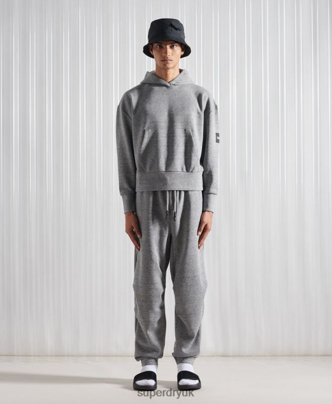 Limited Edition SDX Box Drop Hoodie Men Grey Clothing Superdry 66N8N874