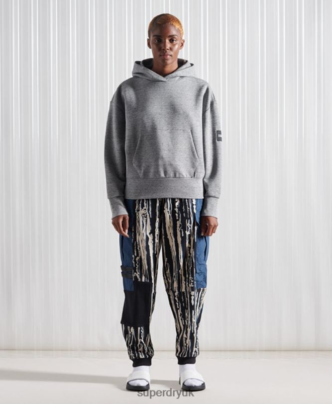 Limited Edition SDX Box Drop Hoodie Men Grey Clothing Superdry 66N8N874