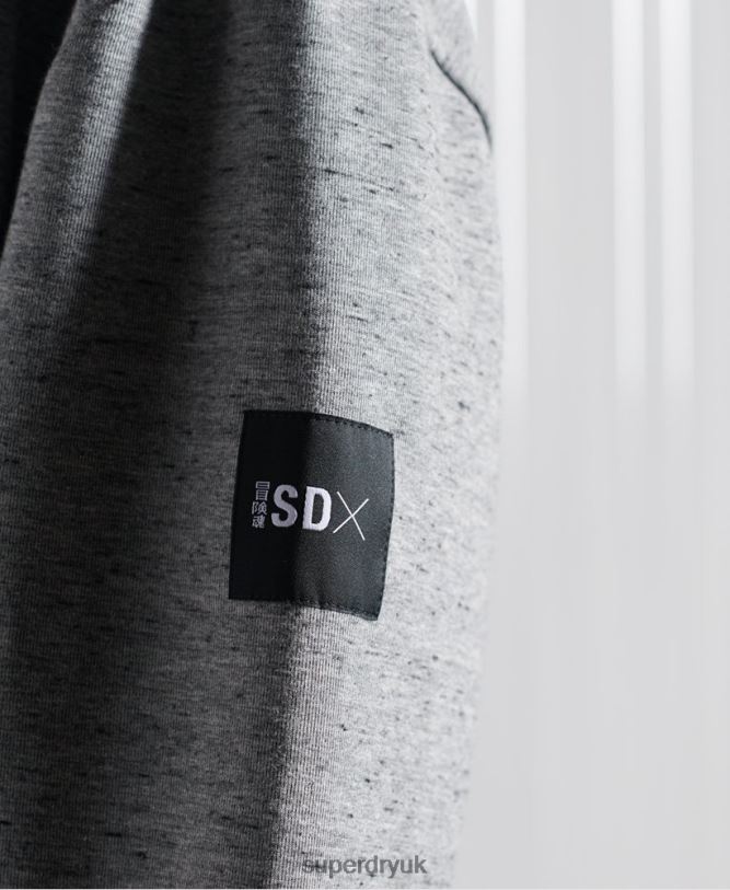 Limited Edition SDX Box Drop Hoodie Men Grey Clothing Superdry 66N8N874