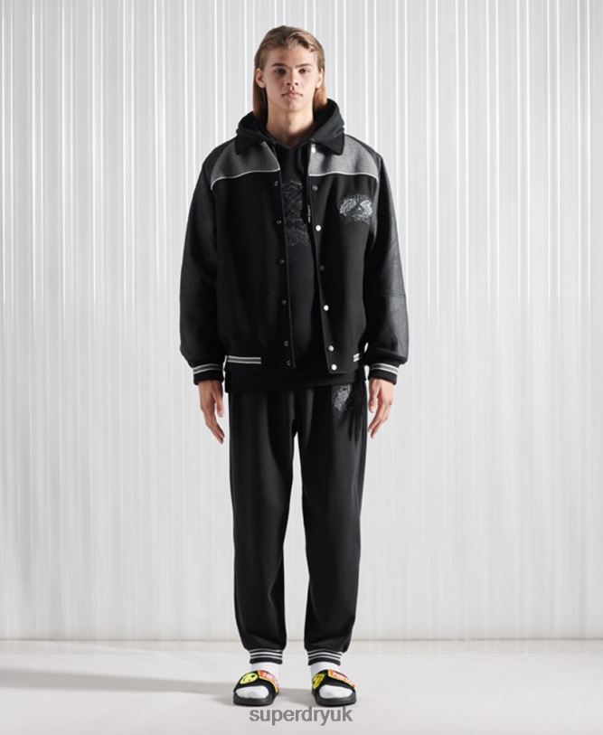 Limited Edition SDX NYC Hoodie Men Black Clothing Superdry 66N8N5237