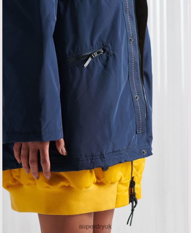 Limited Edition SDX New York Double Jacket Women Navy Clothing Superdry 66N8N4763