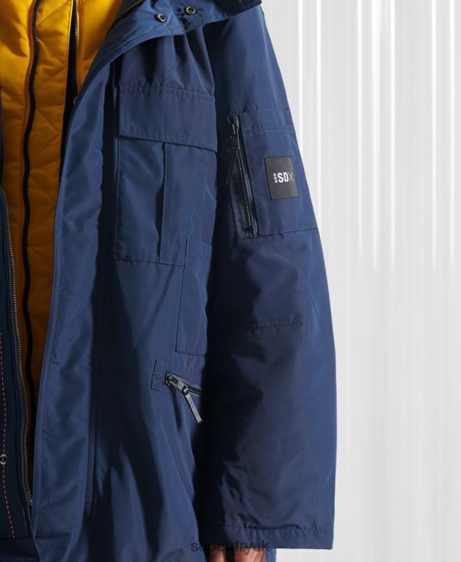 Limited Edition SDX New York Double Jacket Women Navy Clothing Superdry 66N8N4763