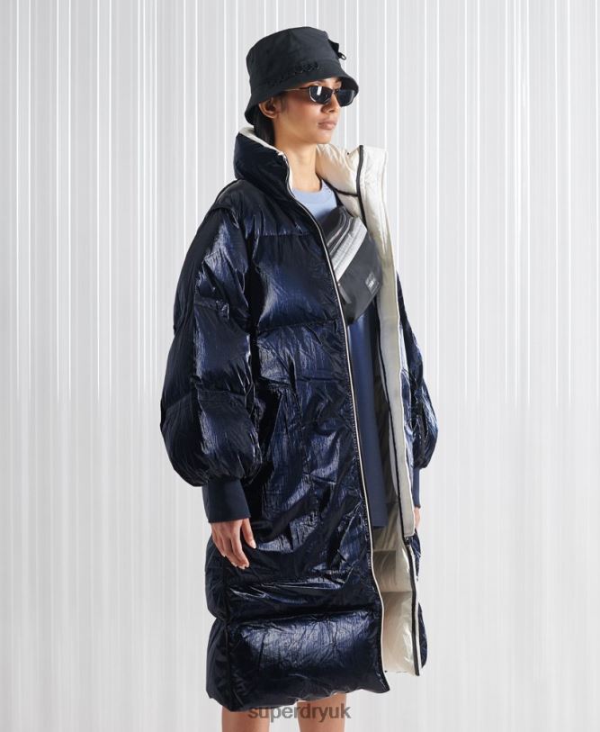 Limited Edition SDX Reversible Down Coat Women Cream Clothing Superdry 66N8N5627