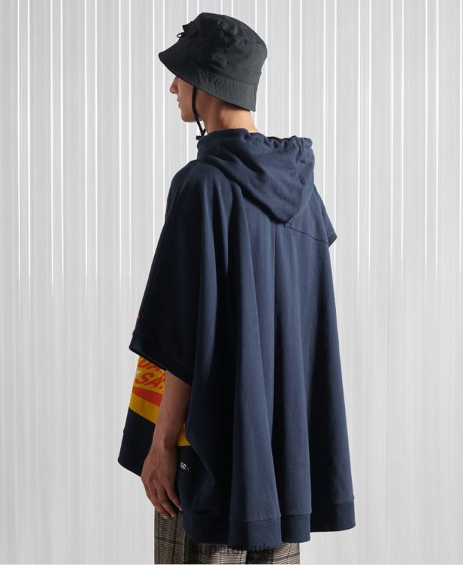 Limited Edition SDX Rex Fit Hoodie Men Navy Clothing Superdry 66N8N5233