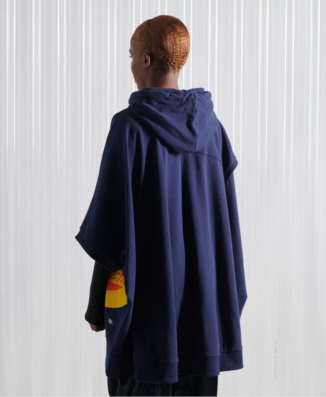 Limited Edition SDX Rex Fit Hoodie Men Navy Clothing Superdry 66N8N5233