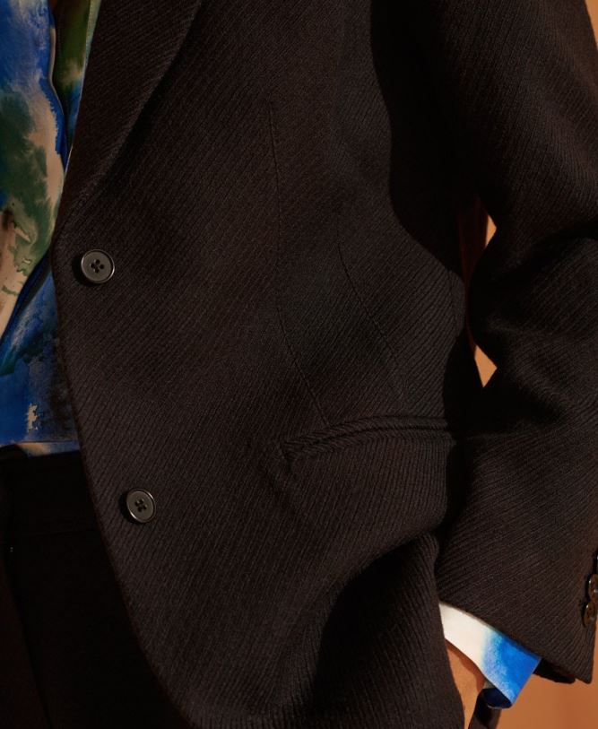 Limited Edition Wool Blazer Women Black Clothing Superdry 66N8N5532