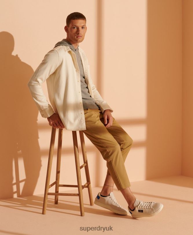 Limited Edition Yak Knit Hoodie Men Light Grey Clothing Superdry 66N8N5354