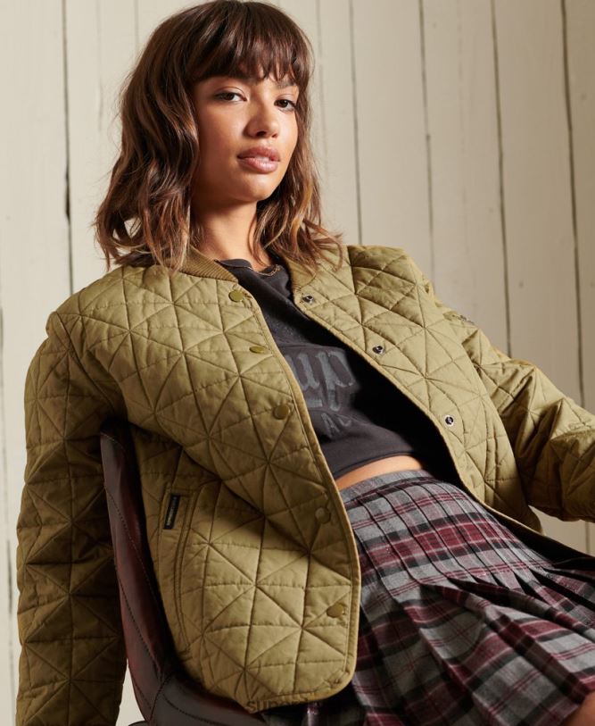 Liner Jacket Women Tan Clothing Superdry 66N8N5732