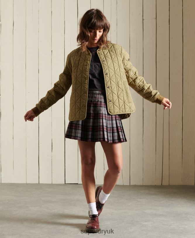 Liner Jacket Women Tan Clothing Superdry 66N8N5732