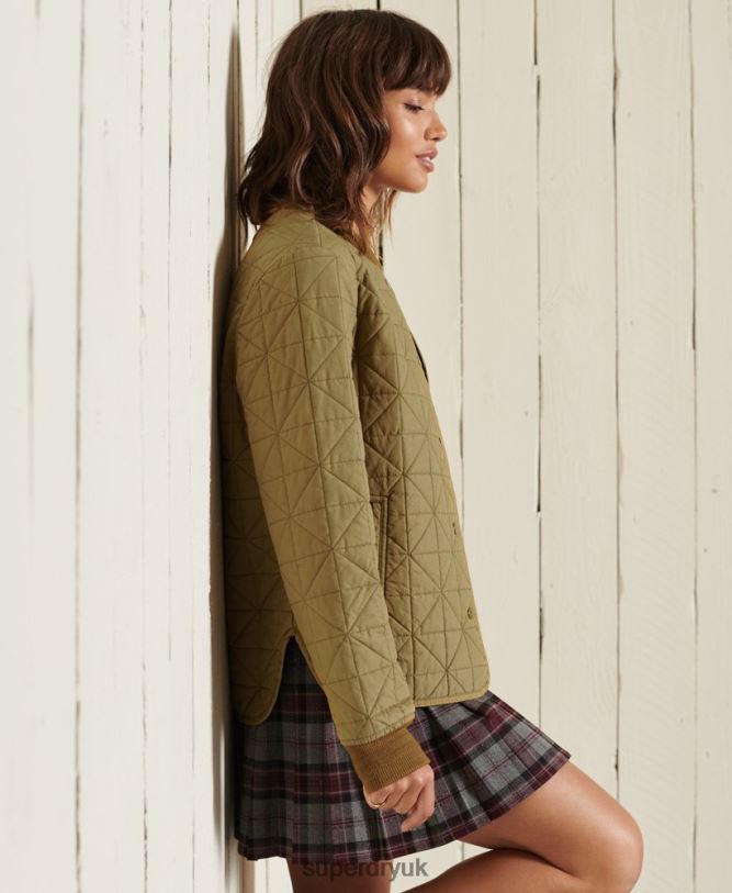 Liner Jacket Women Tan Clothing Superdry 66N8N5732