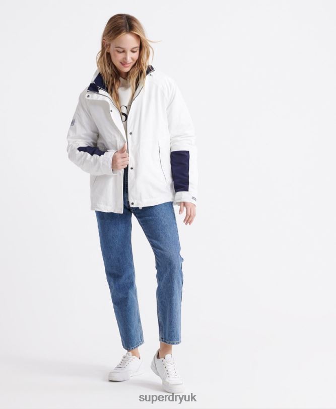 Long Sleeved Essentials 4 In 1 Jacket Women Cream Clothing Superdry 66N8N3857