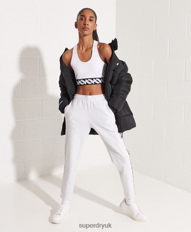 Longline Sports Puffer Jacket Women Black Clothing Superdry 66N8N5527