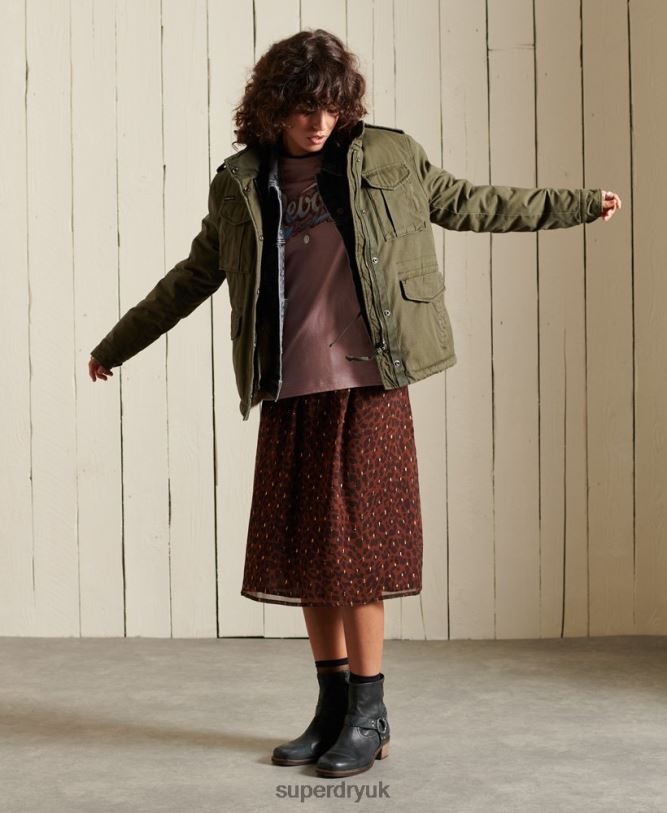 M65 Premium Field Jacket Women Green Clothing Superdry 66N8N5595