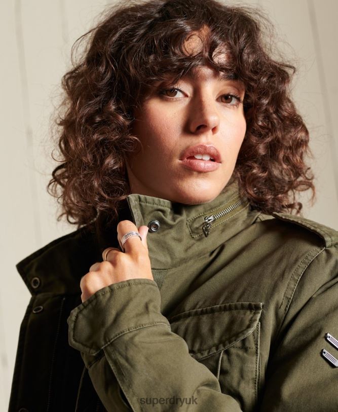 M65 Premium Field Jacket Women Green Clothing Superdry 66N8N5595