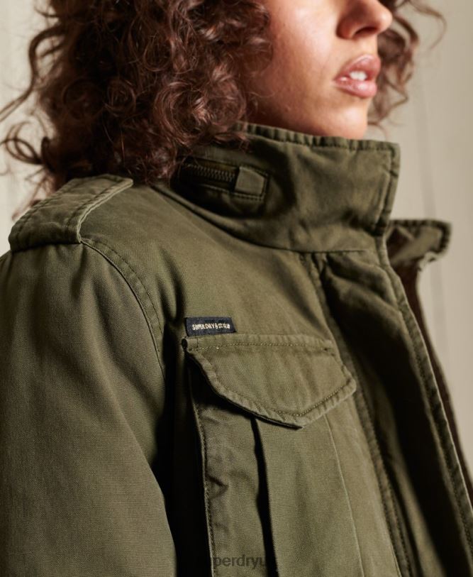 M65 Premium Field Jacket Women Green Clothing Superdry 66N8N5595