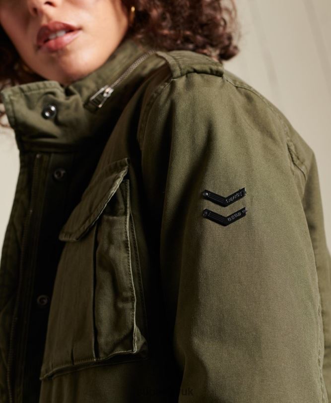 M65 Premium Field Jacket Women Green Clothing Superdry 66N8N5595