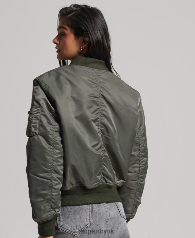 MA1 Bomber Jacket Women Green Clothing Superdry 66N8N5644
