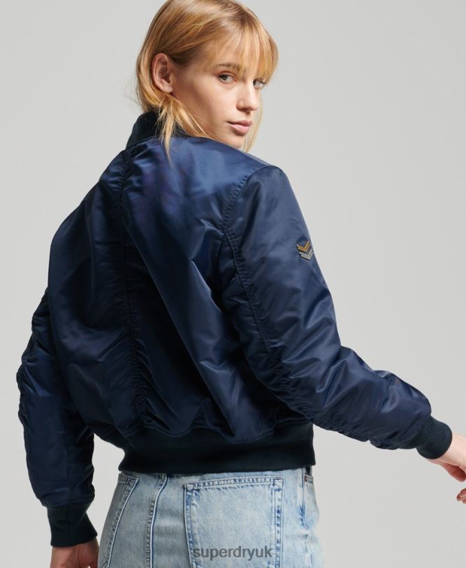 MA1 Bomber Jacket Women Navy Clothing Superdry 66N8N5431