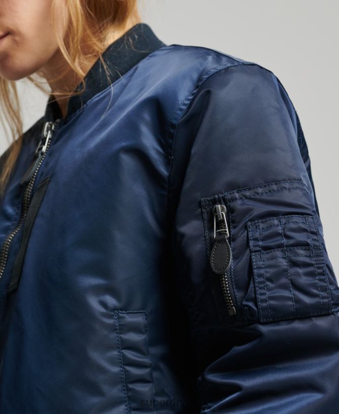 MA1 Bomber Jacket Women Navy Clothing Superdry 66N8N5431