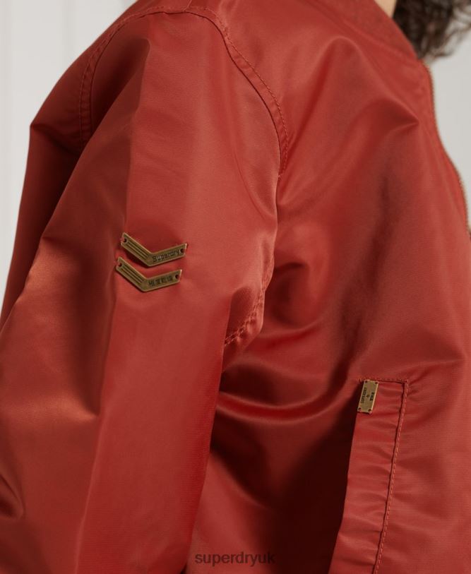 MA1 Bomber Jacket Women Red Clothing Superdry 66N8N3837