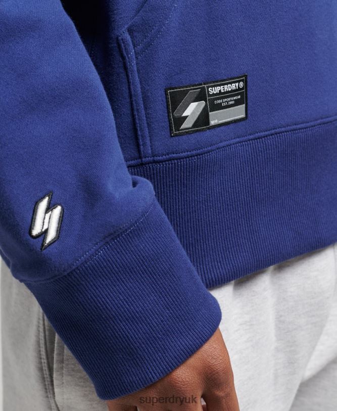 Micro Logo Hoodie Men Navy Clothing Superdry 66N8N5897