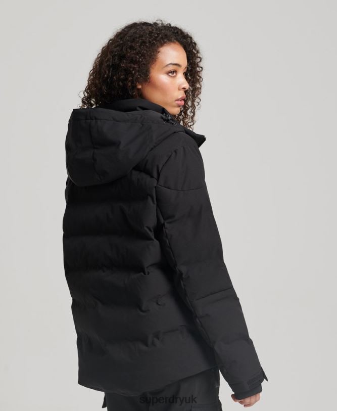 Motion Pro Puffer Jacket Women Black Clothing Superdry 66N8N3637