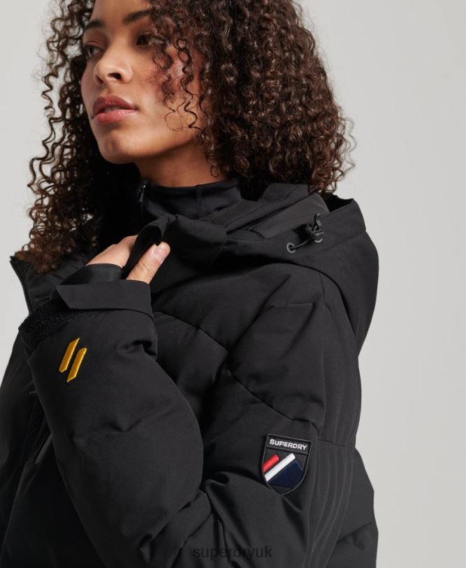 Motion Pro Puffer Jacket Women Black Clothing Superdry 66N8N3637