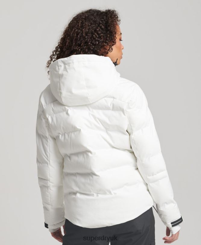 Motion Pro Puffer Jacket Women White Clothing Superdry 66N8N3638