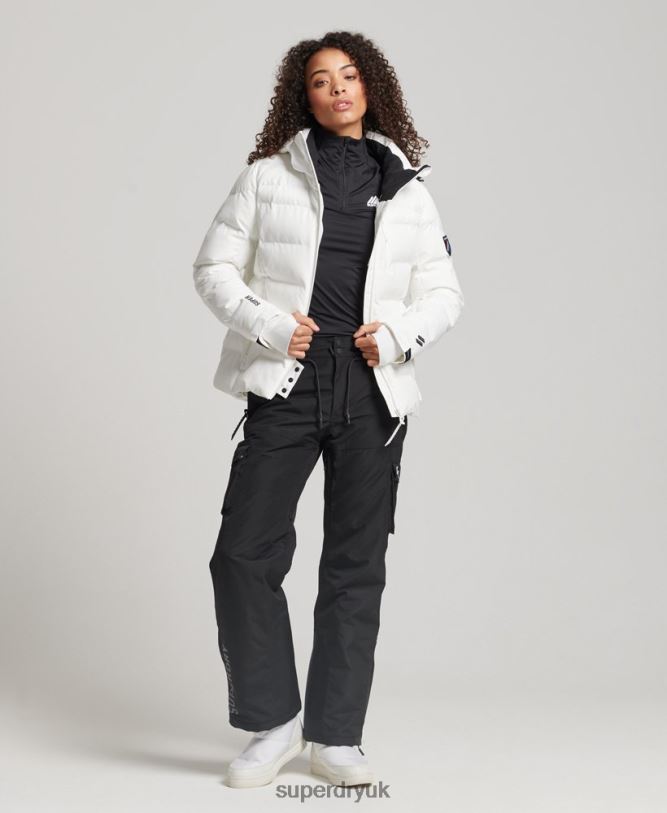 Motion Pro Puffer Jacket Women White Clothing Superdry 66N8N3638