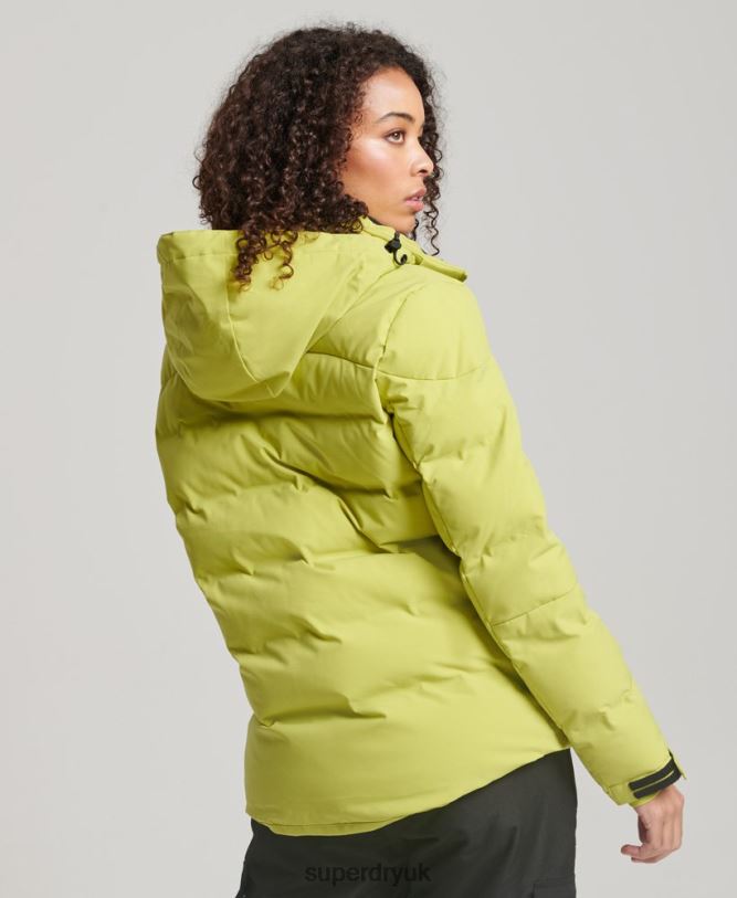 Motion Pro Puffer Jacket Women Yellow Clothing Superdry 66N8N3549