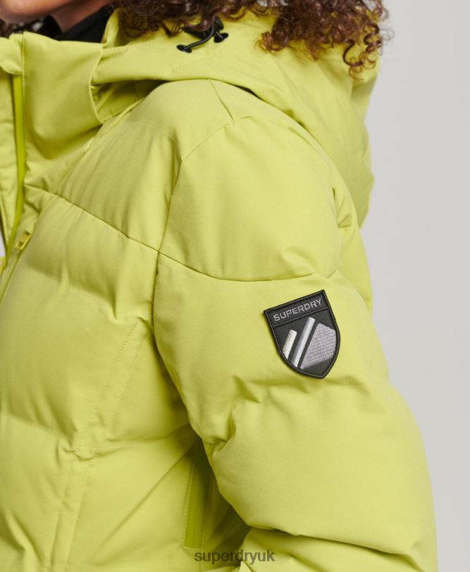 Motion Pro Puffer Jacket Women Yellow Clothing Superdry 66N8N3549