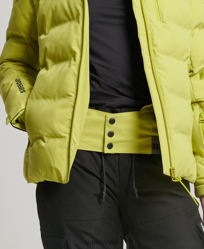Motion Pro Puffer Jacket Women Yellow Clothing Superdry 66N8N3549