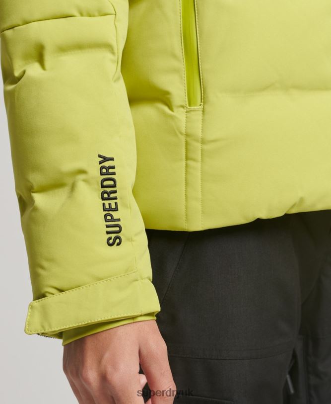 Motion Pro Puffer Jacket Women Yellow Clothing Superdry 66N8N3549
