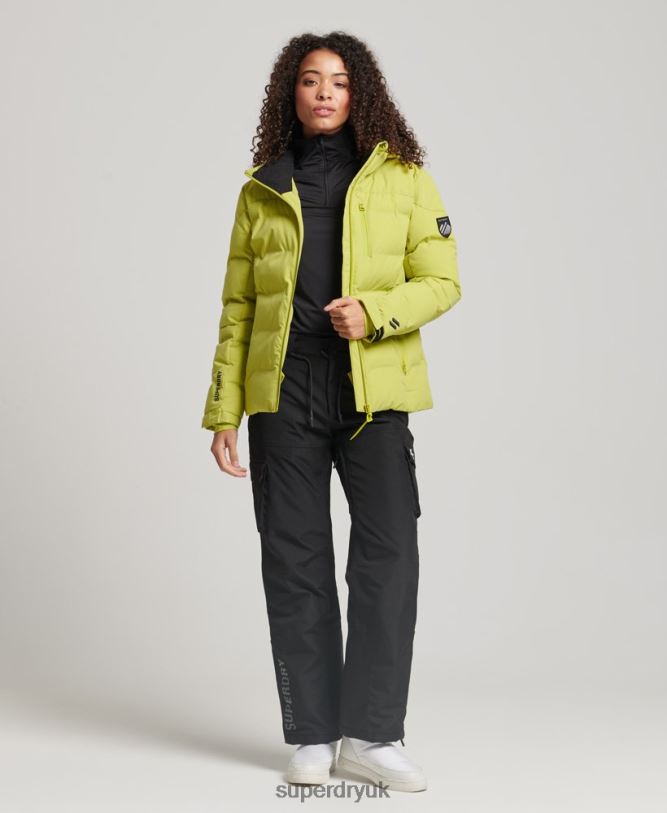 Motion Pro Puffer Jacket Women Yellow Clothing Superdry 66N8N3549