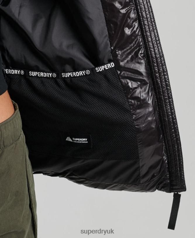 Mountain Fuji Hooded Jacket Women Black Clothing Superdry 66N8N5610