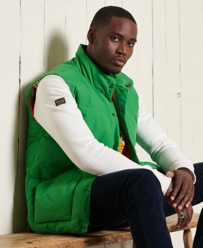 Mountain Gilet Men Green Clothing Superdry 66N8N1176