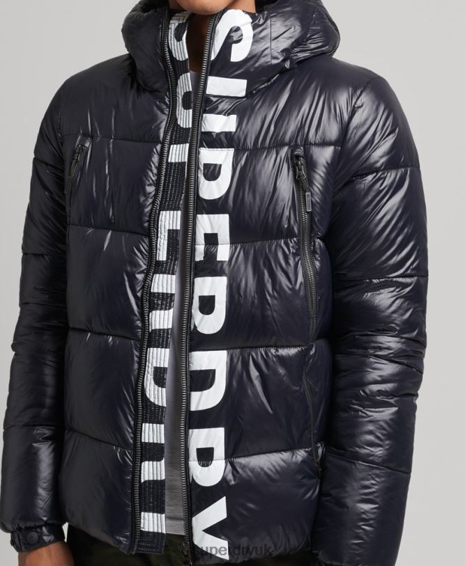 Mountain Hooded Alpine Jacket Men Black Clothing Superdry 66N8N986