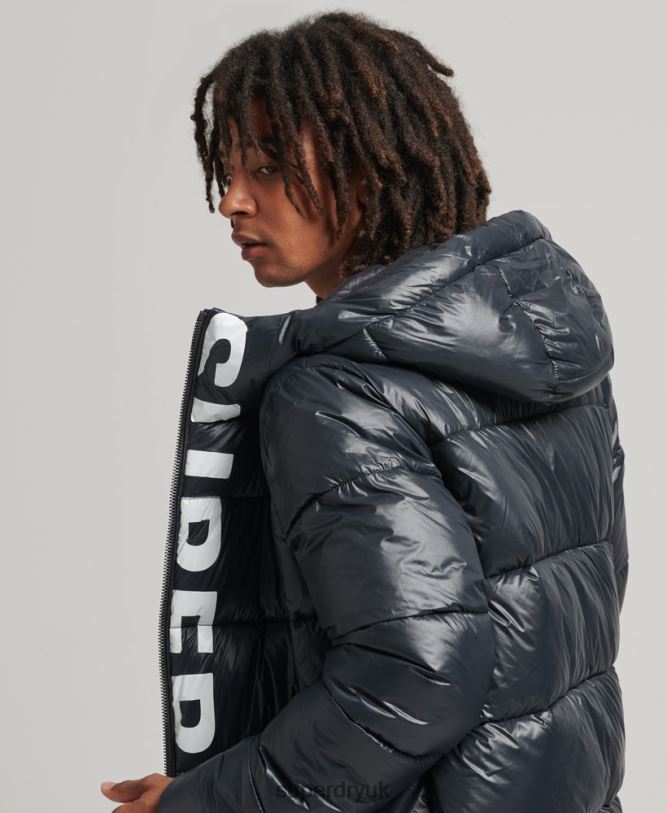 Mountain Hooded Alpine Jacket Men Navy Clothing Superdry 66N8N4581