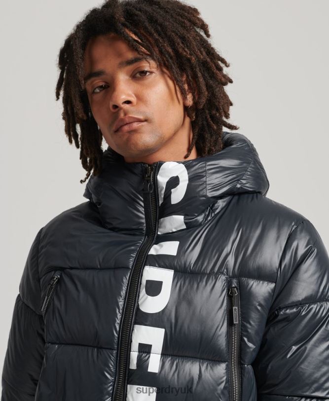 Mountain Hooded Alpine Jacket Men Navy Clothing Superdry 66N8N4581